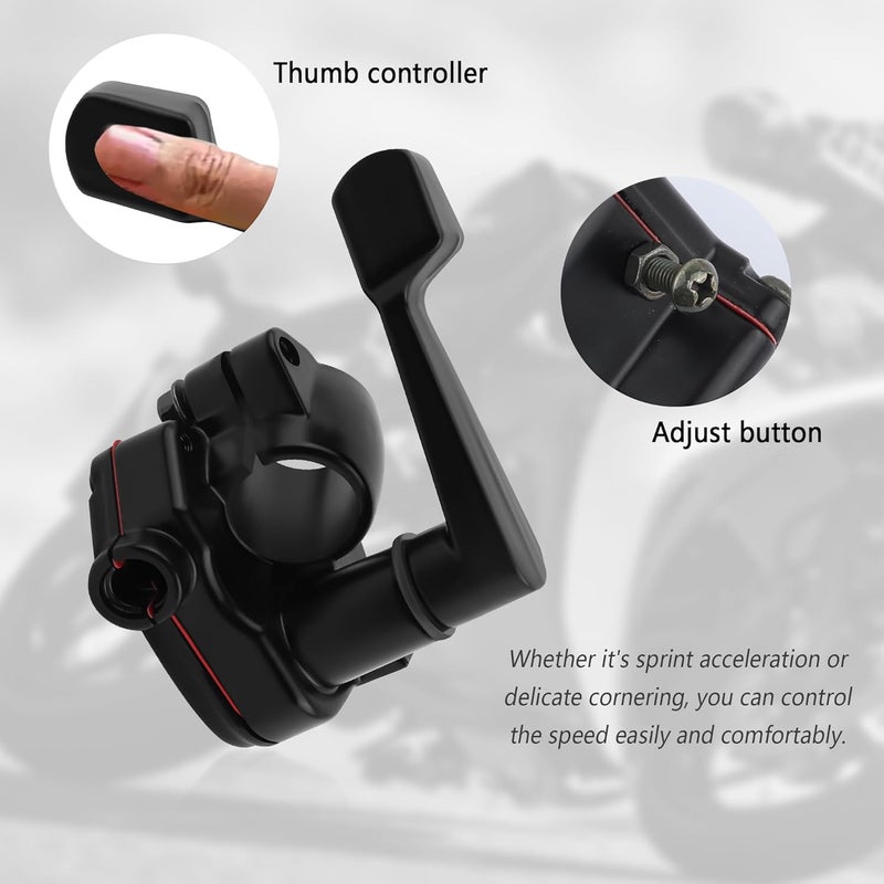 Stacool 7/8'' 22mm Thumb Throttle Kit with Throttle Cable,Aluminum Motorcycle/Mini Bike Throttle Cable Replacement,Universal Motorcycle Accessories for 50-250cc ATV Bike - Image 5